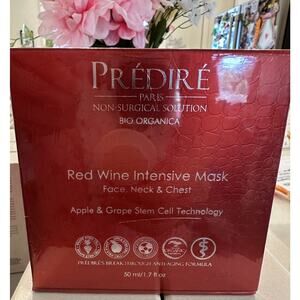Predire Paris Red Wine Intensive Mask Face, Neck, Chest Grape Stem Cell New $950